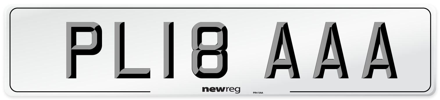 PL18 AAA Number Plate from New Reg